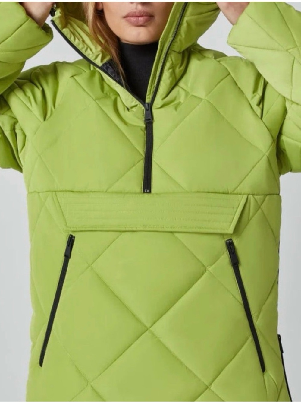 Alp N Rock Lime Green Quilted Ski Anorak